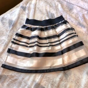 Cute navy and cream striped skirt